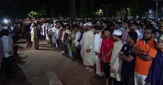 জুলাই শহীদ হাসানের প্রথম জানাজা অনুষ্ঠিত